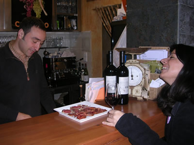 Wine bar Os Goliardos Lisbon Sylvia and Nadir