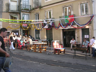 Mouraria Lisbon Largo do Terreirinho in June Santo Antiono