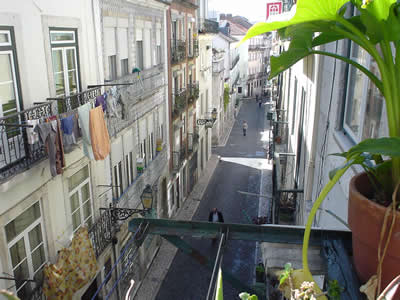 Lisbon Bairro Alto 2 bedroom apartment view from veranda