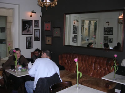 Les Mauvais Garcons Lisbon cafe bar restaurant in the afternoon