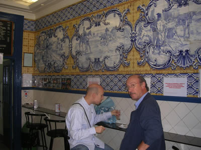 Suckling pig Leitao assado A Merendinha Lisbon azulejos