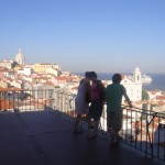 Lisbon river viewpoint Portas do Sol