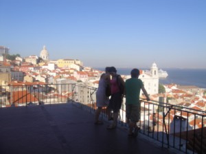 Lisbon river viewpoint Portas do Sol