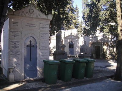 Cemetery of Pleasures Lisbon trash containers