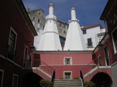Independence Palace Lisbon near Rossio kitchen chimneys