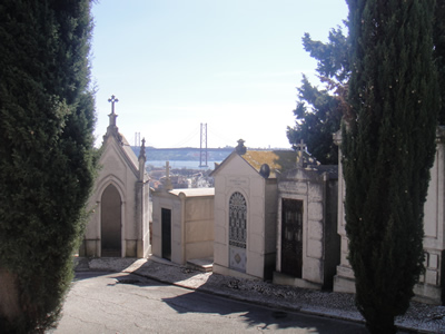 Cemetery of Pleasures Cemitério dos Prazeres 5 Lisbon river Tejo views
