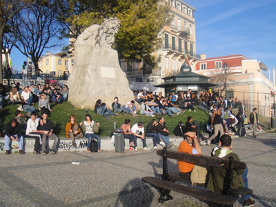 Lisbon Adamastor gathering place Tagus River5